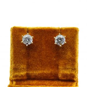 Pendientes Oro 18k Con Circonita