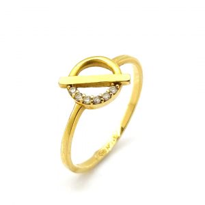 Sortija Oro 18k Con Circonita
