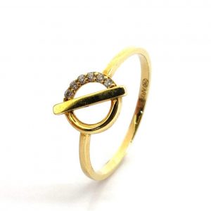 Sortija Oro 18k Con Circonita