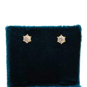 Pendientes Oro 18k Con Circonita