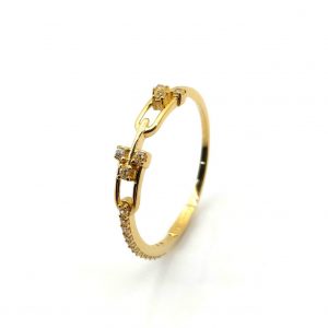 Anillo Oro 18k Con Circonita