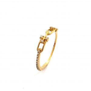 Anillo Oro 18k Con Circonita