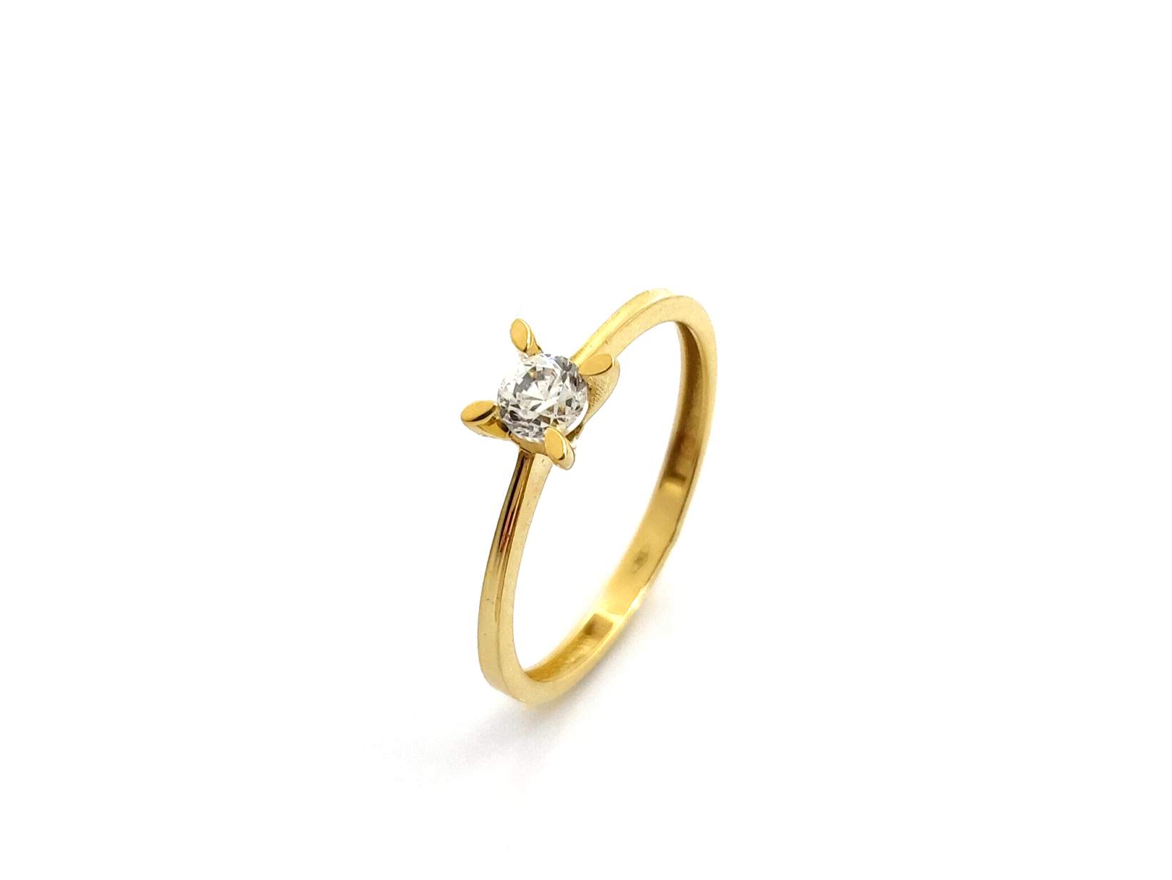Anillo Oro 18k Con Circonita
