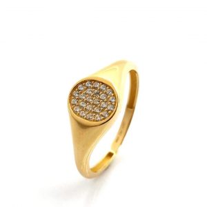Sello Oro 18k Con Circonita