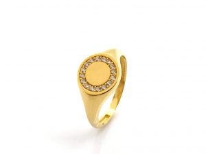 Sello Oro 18k Con Circonita