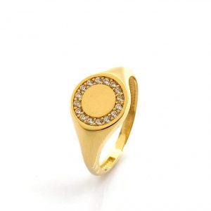 Sello Oro 18k Con Circonita