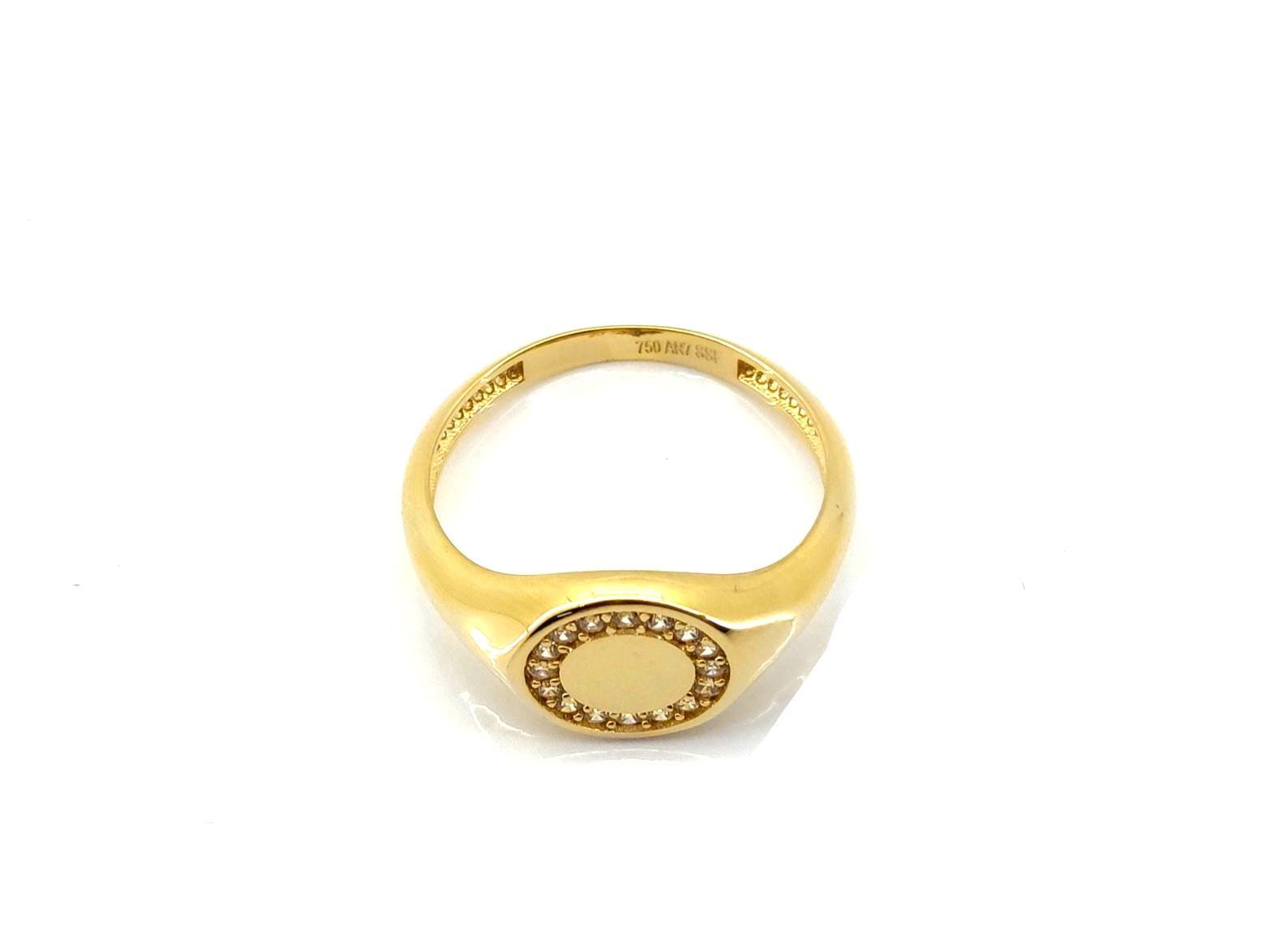 Sello Oro 18k Con Circonita - Imagen 2
