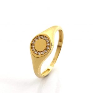 Sello Oro 18k Con Circonita
