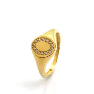 Sello Oro 18k Con Circonita