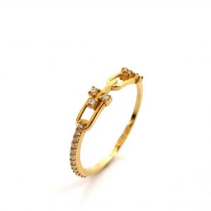 Anillo Oro 18k Con Circonita