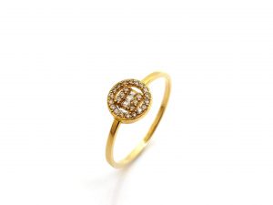 Anillo Oro 18k Con Circonita