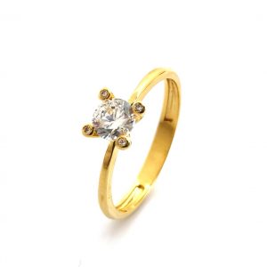 Sortija Oro 18k Con Circonita