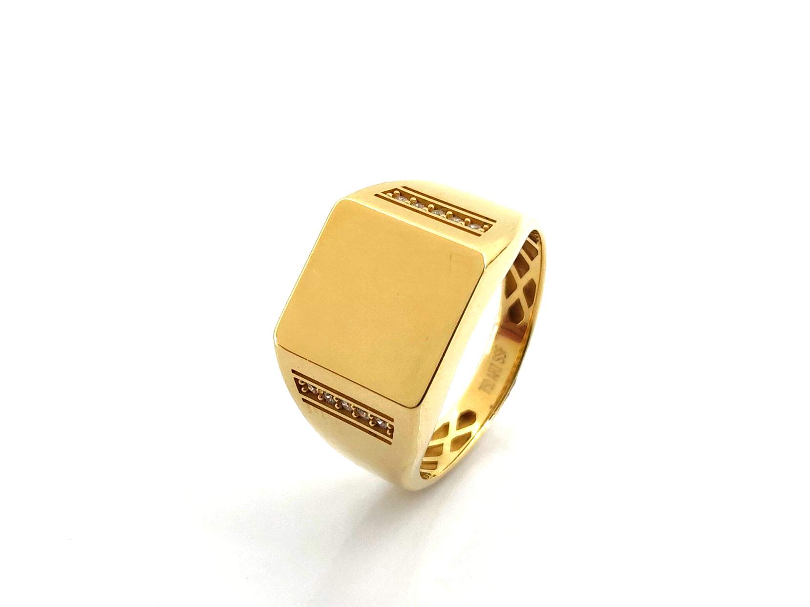 Sello Oro 18k Con Circonita