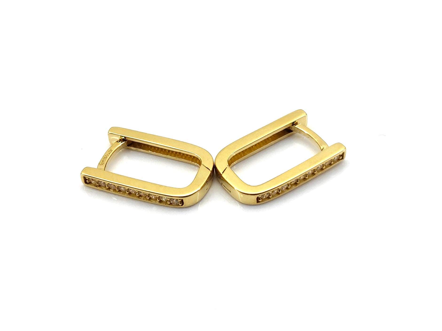 Argollas Oro 18k Con Circonita - Imagen 2