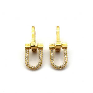 Pendientes Oro 18k Con Circonita