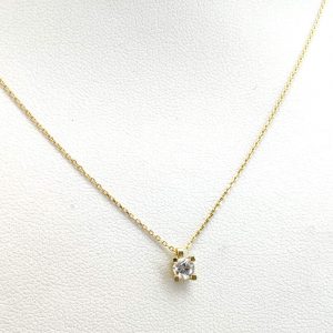 Gargantilla Oro 18k Con Circonita 22cm