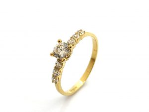 Sortija Oro 18k Con Circonita