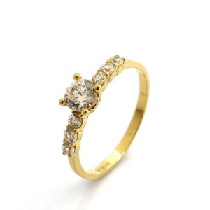 Sortija Oro 18k Con Circonita