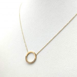 Gargantilla Oro 18k Con Circonita 22cm