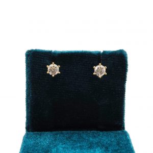 Pendientes Oro 18k Con Circonita