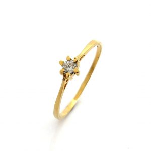 Anillo Oro 18k Con Circonita
