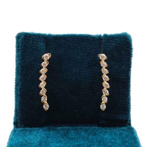 Pendientes Oro 18k Con Circonita