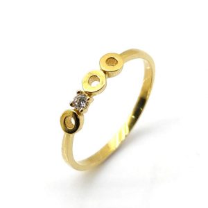 Sortija Oro 18k Con Circonita