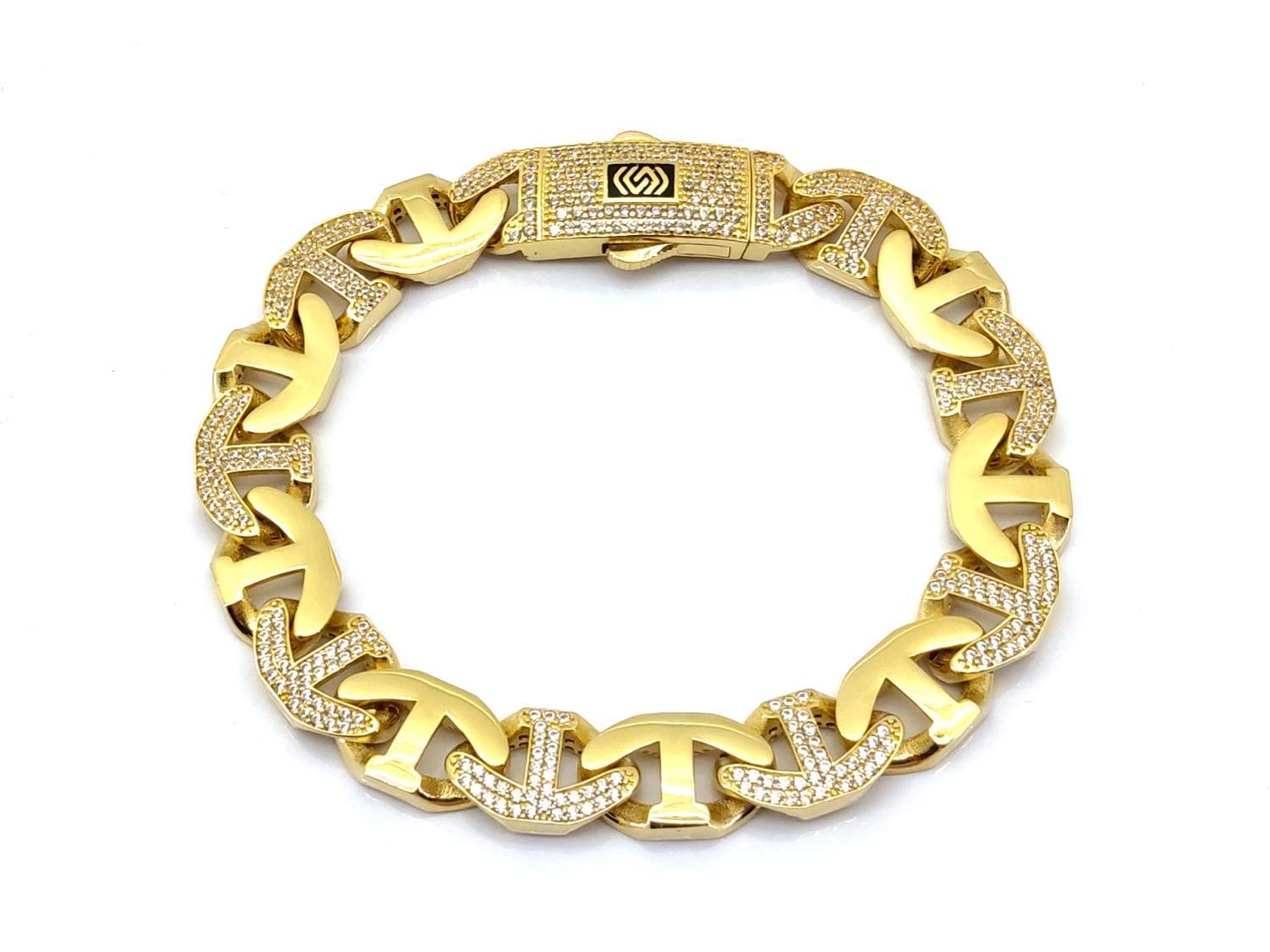 Pulsera Oro 18k Con Circonita