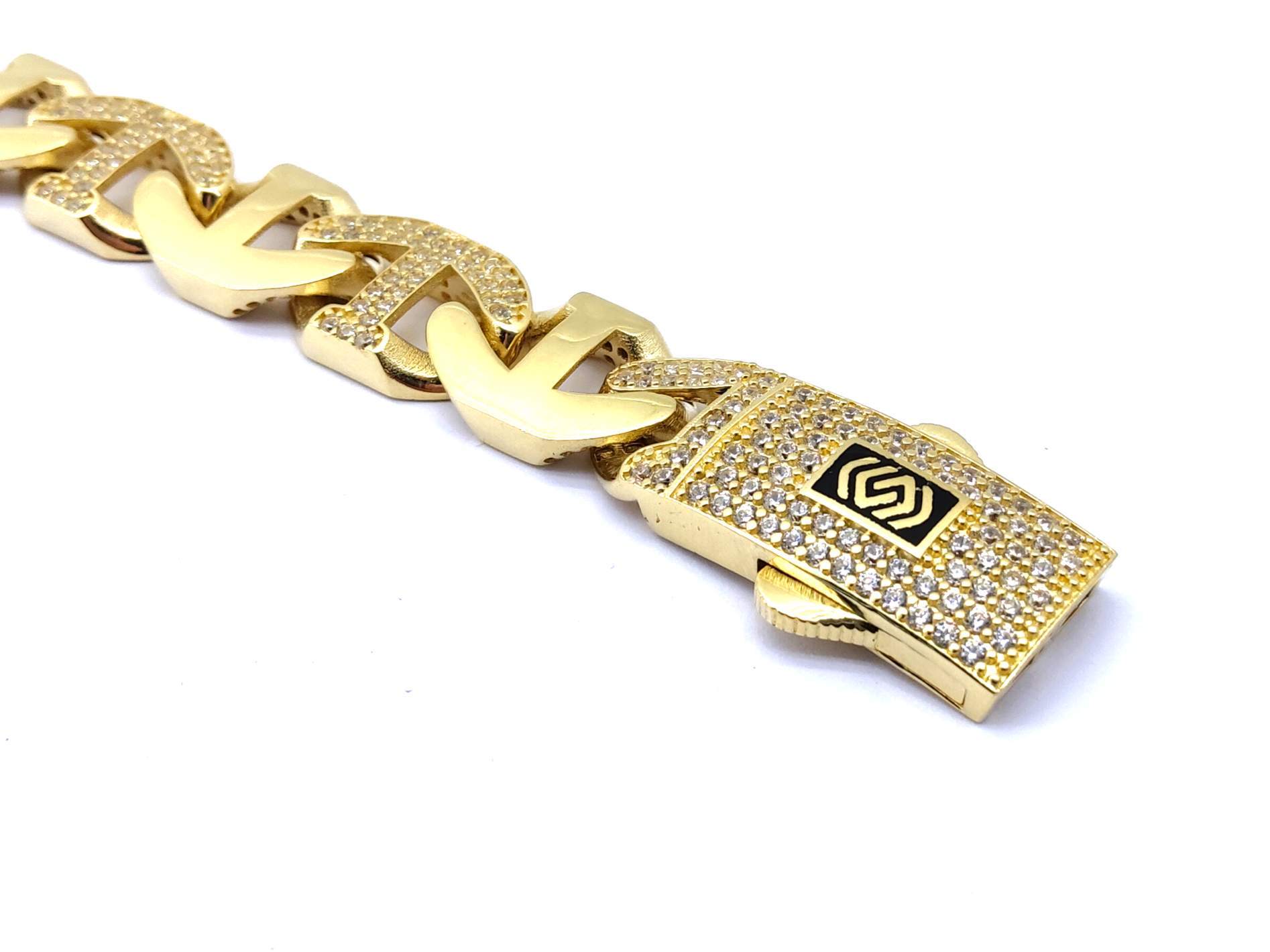 Pulsera Oro 18k Con Circonita - Imagen 3