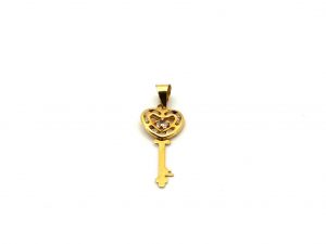 Colgante Oro 18k Con Circonita