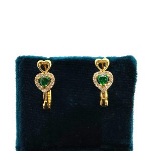 Pendientes Oro 18k Con Circonita