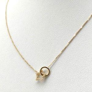 Gargantilla Oro 18k Con Circonita 22cm