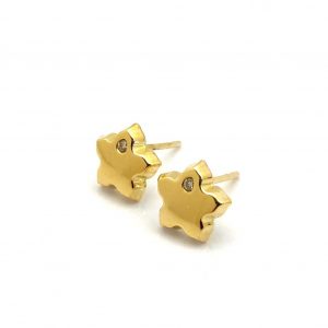 Pendientes Oro 18k Con Circonita