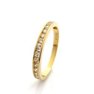 Anillo Oro 18k Con Circonita