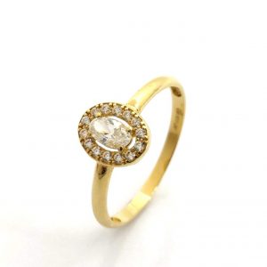 Anillo Oro 18k Con Circonita