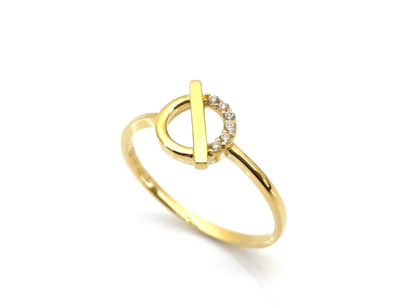 Anillo Oro 18k Con Circonita