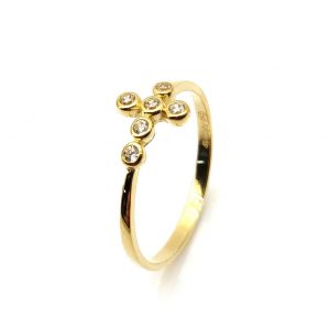 Anillo Oro 18k Con Circonita