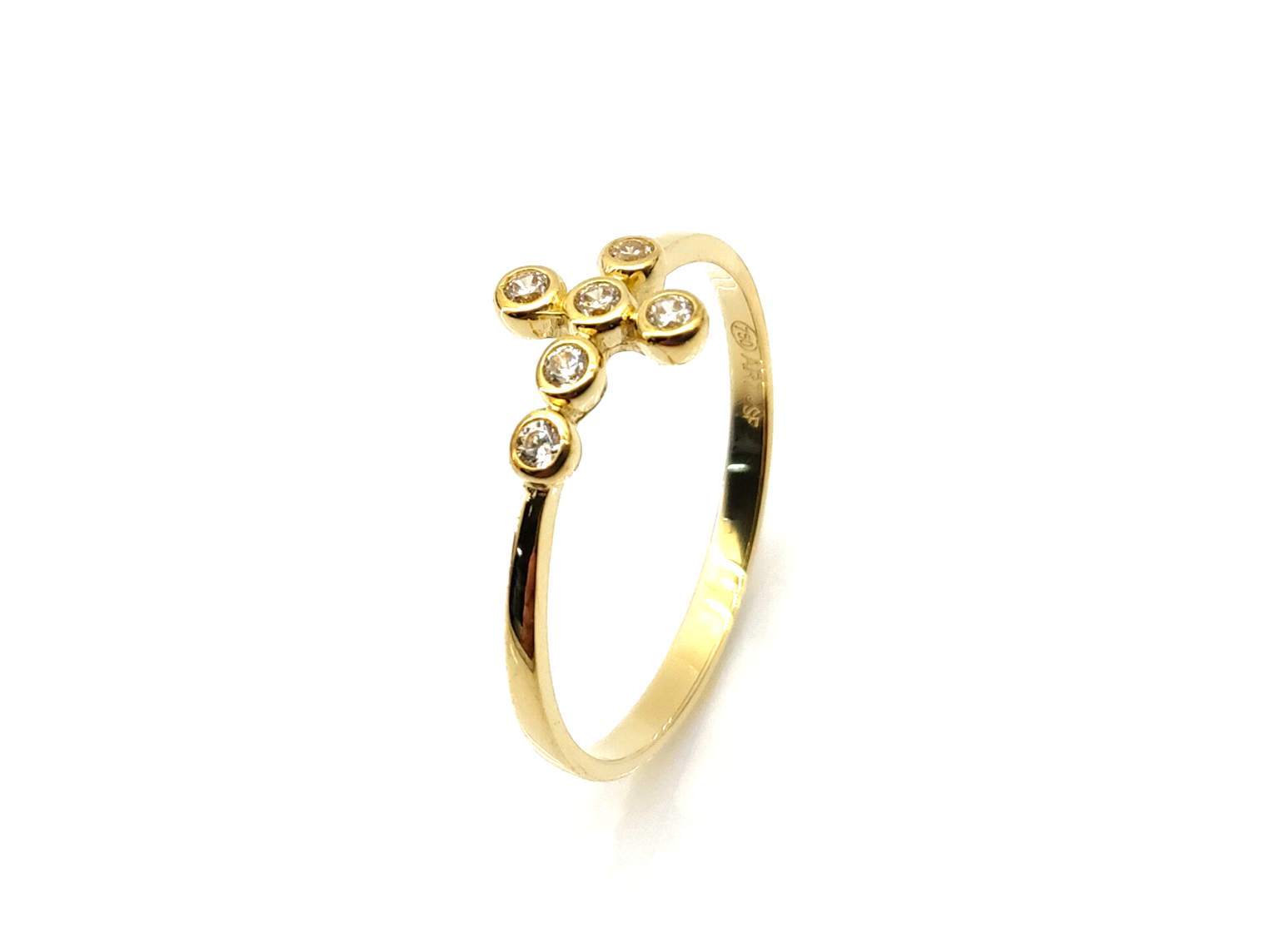 Anillo Oro 18k Con Circonita