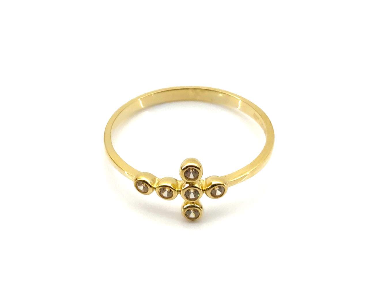 Anillo Oro 18k Con Circonita - Imagen 2