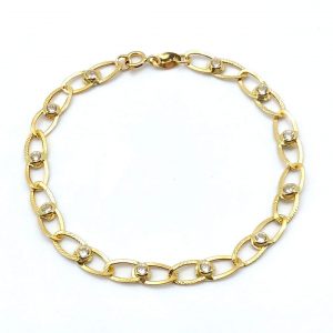 Pulsera Oro 18k Con Circonita