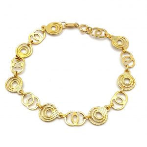 Pulsera Oro 18k Con Circonita