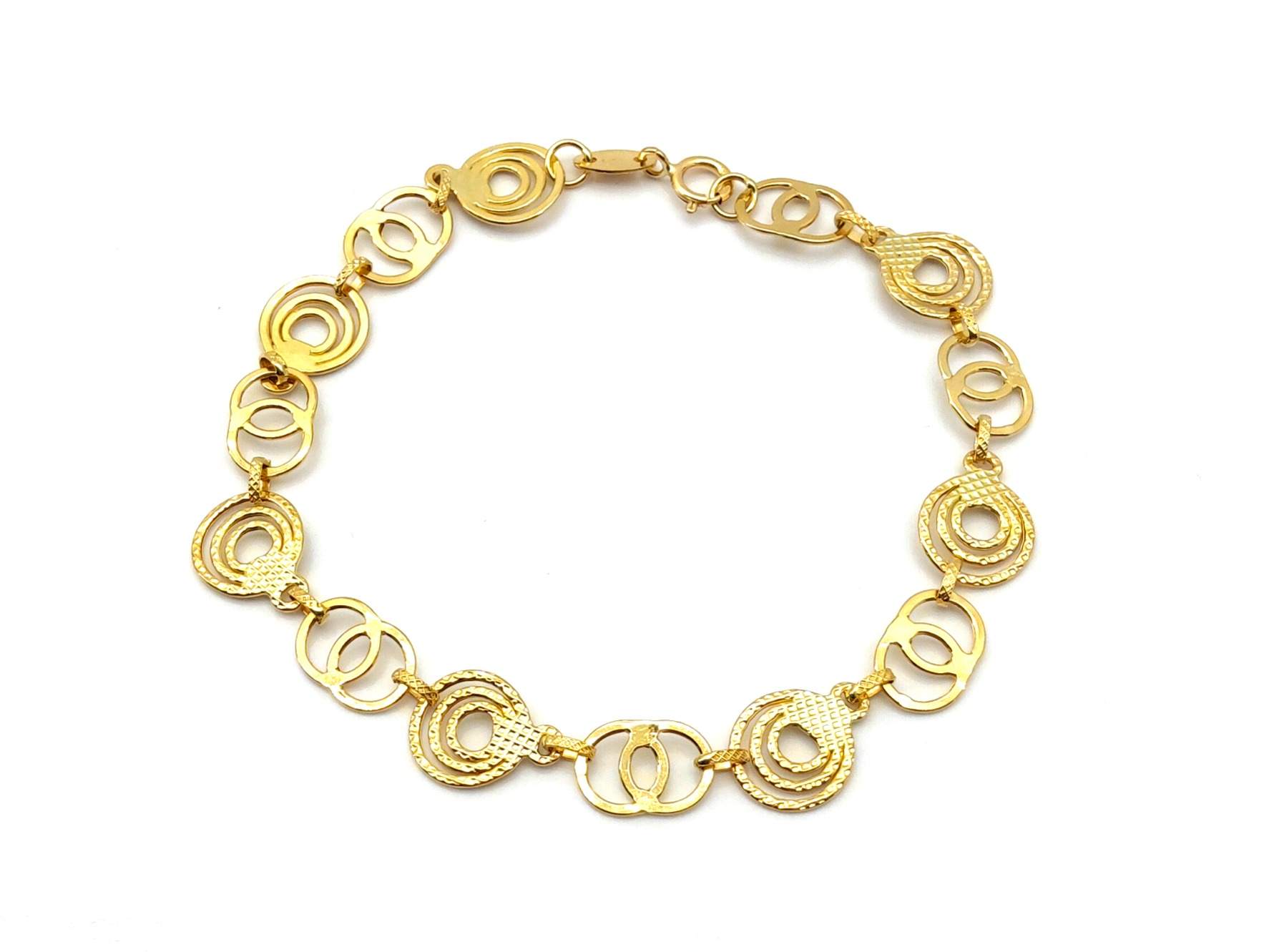 Pulsera Oro 18k Con Circonita