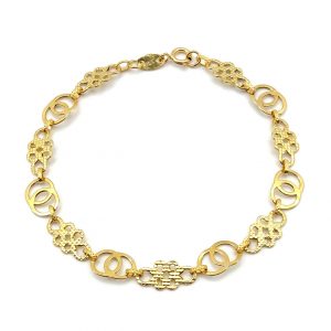 Pulsera Oro 18k Con Circonita