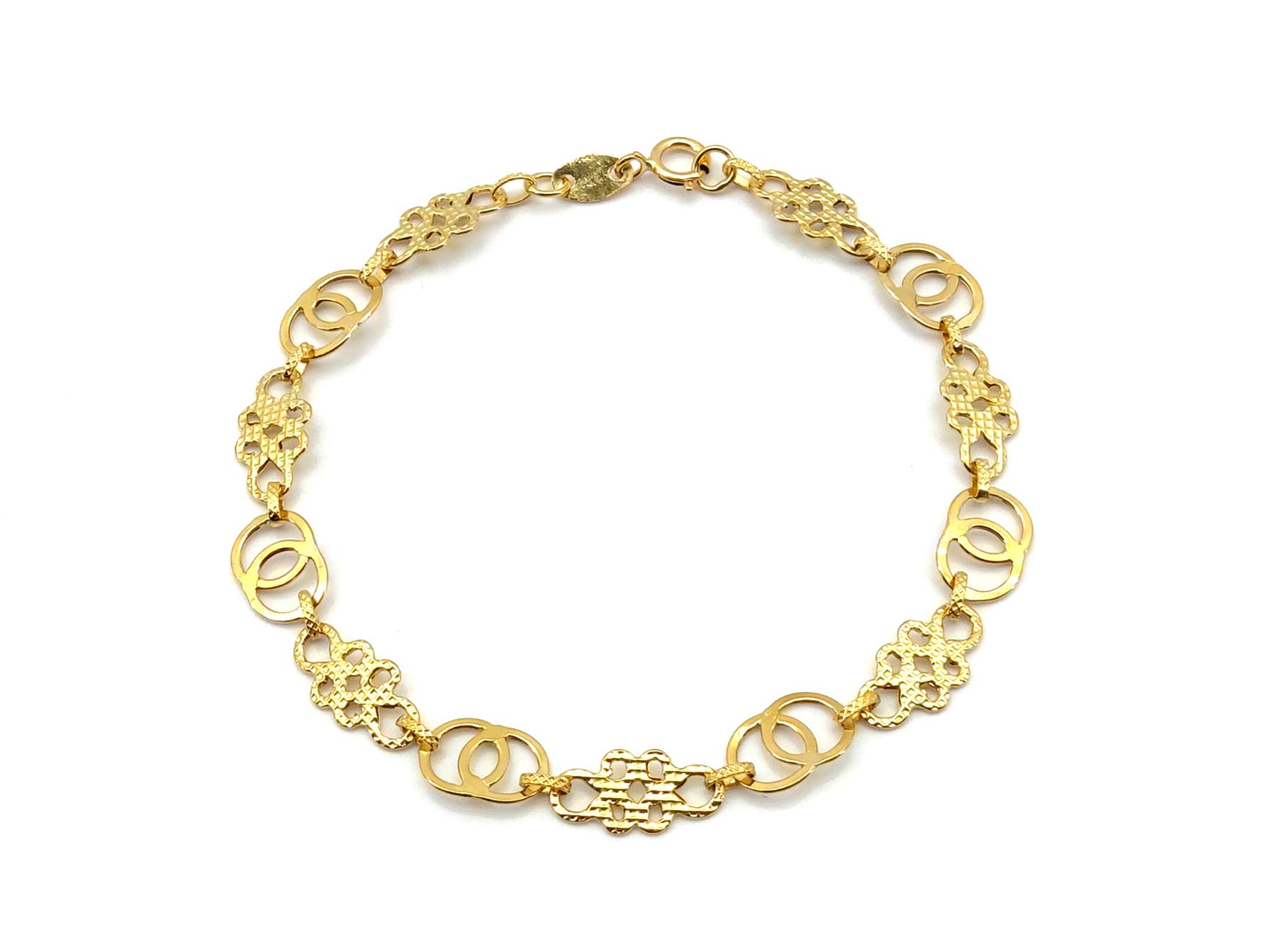 Pulsera Oro 18k Con Circonita