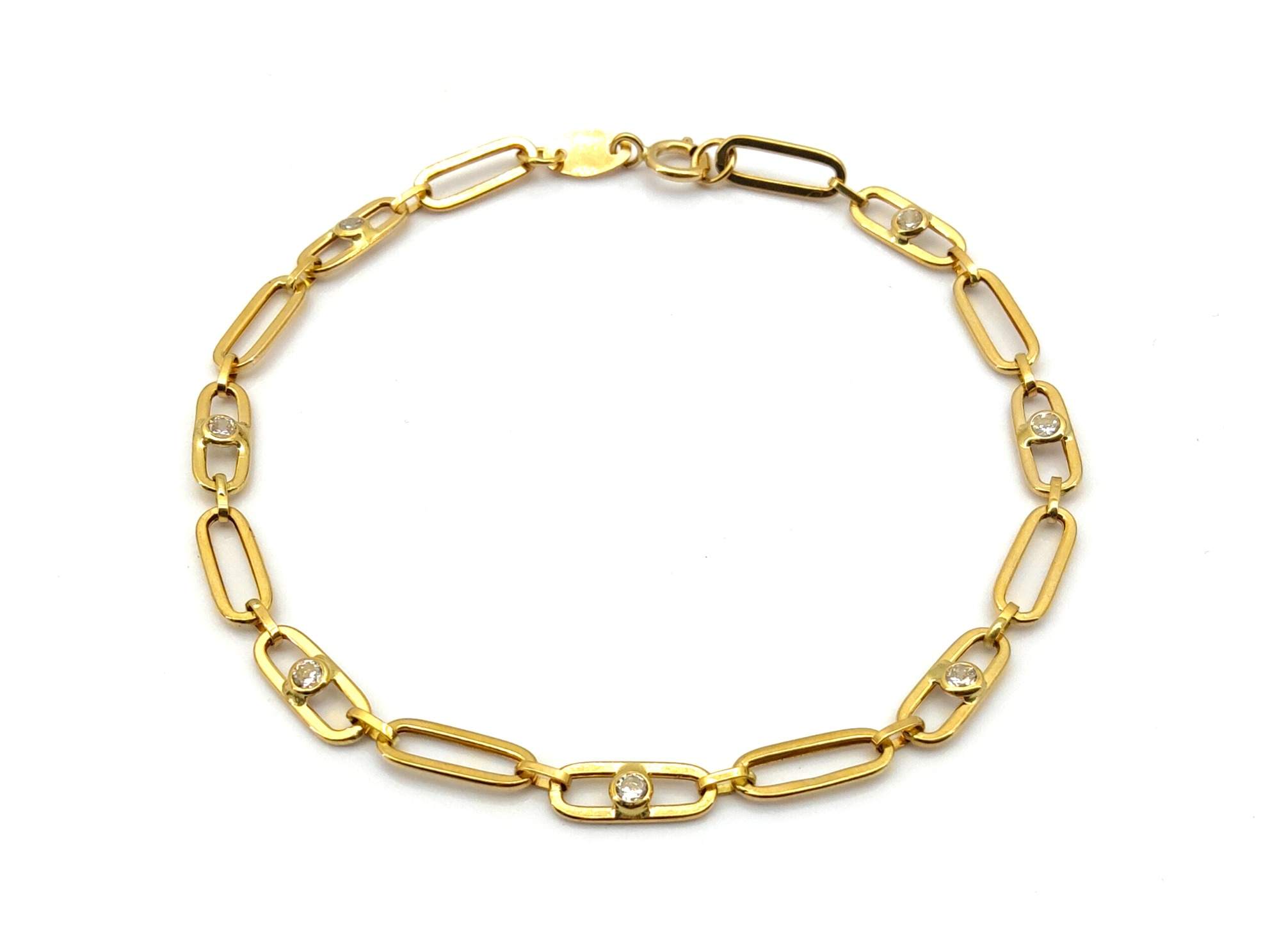 Pulsera Oro 18k Con Circonita