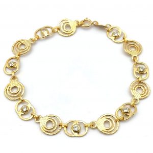 Pulsera Oro 18k Con Circonita
