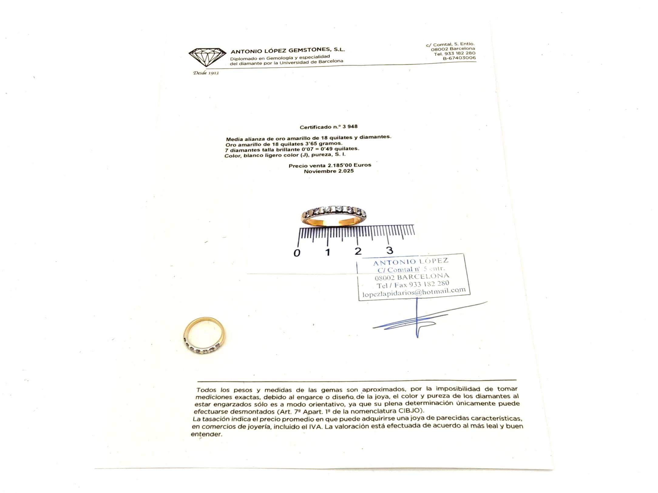 Anillo Oro 18k Con Diamante - Imagen 4