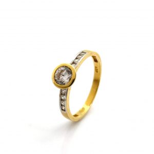 Anillo Oro 18k Con Circonita