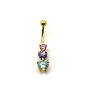 Piercing Oro 18k Con Circonita