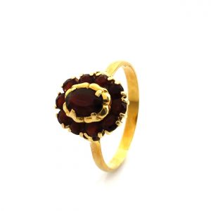Anillo Oro 18k Con Rubi